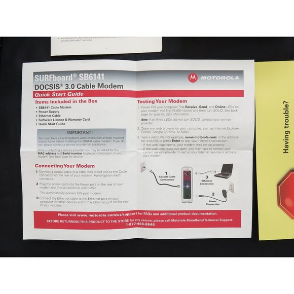 ARRIS SURFboard eXtreme SB6141 8x4 DOCSIS 3.0 Cable Modem - Picture 10 of 16